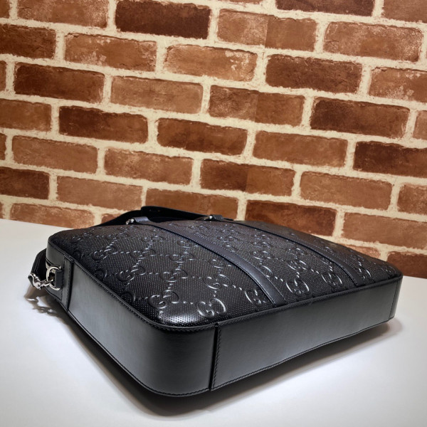 G*u*i gg embossed briefcase