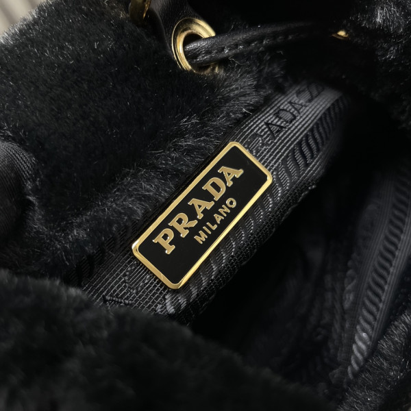 Pra*a  shearling bucket bag