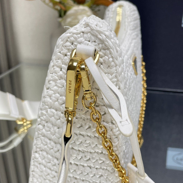 Pra*a re-edition 2005 crochet bag-23*16*7cm