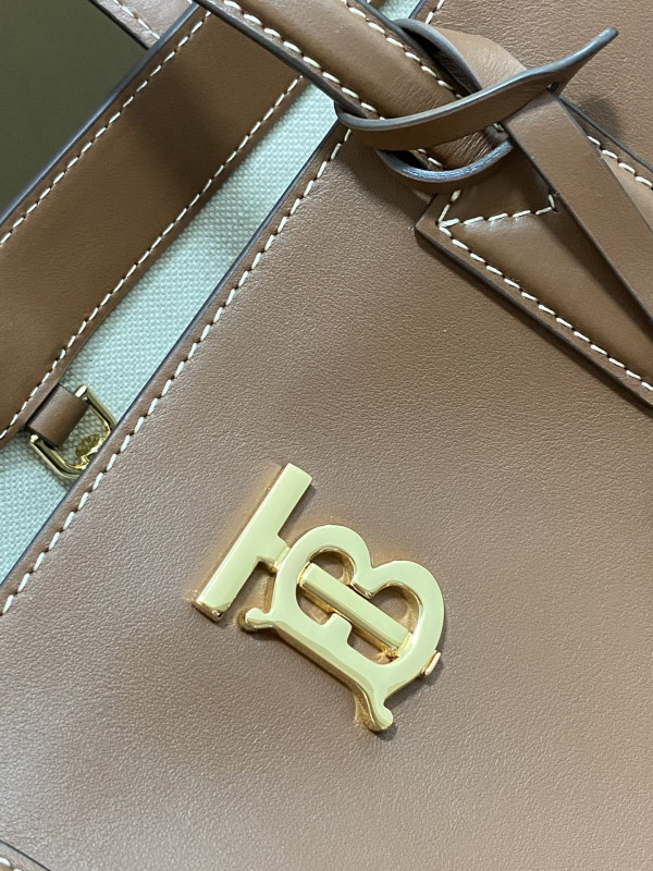 B**rry medium check tote bag-34*14*28cm