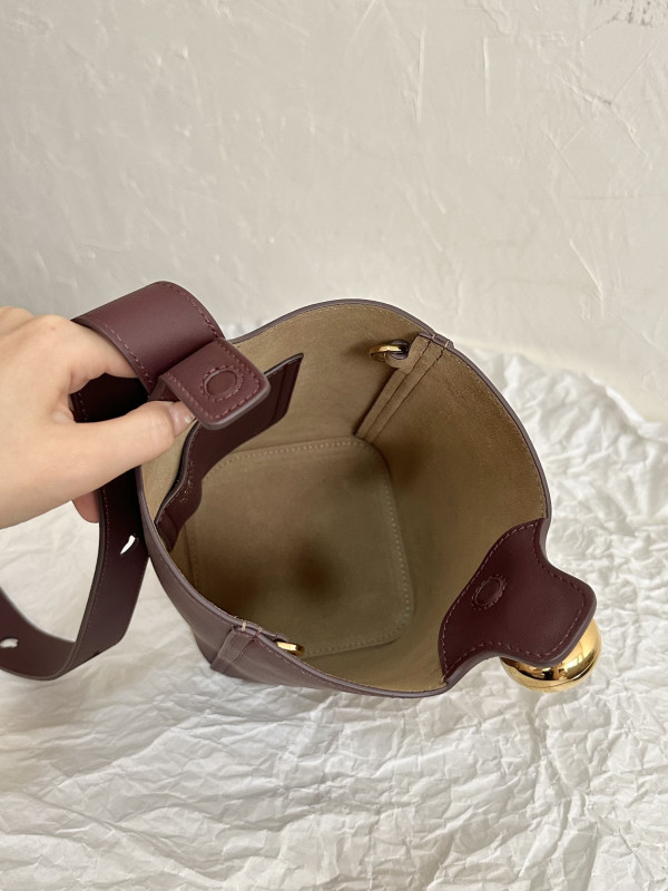 Lowee Mini Pebble Bucket bag-19.5*16*16CM