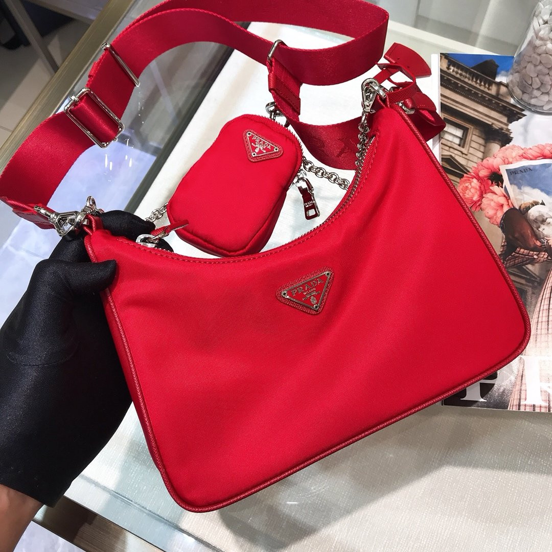 Pra*a nylon hobo bag