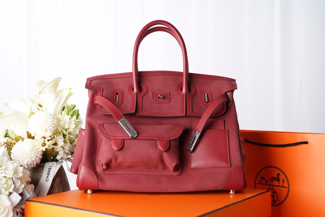 H**mes cargo birkin bag canvas and swift 35