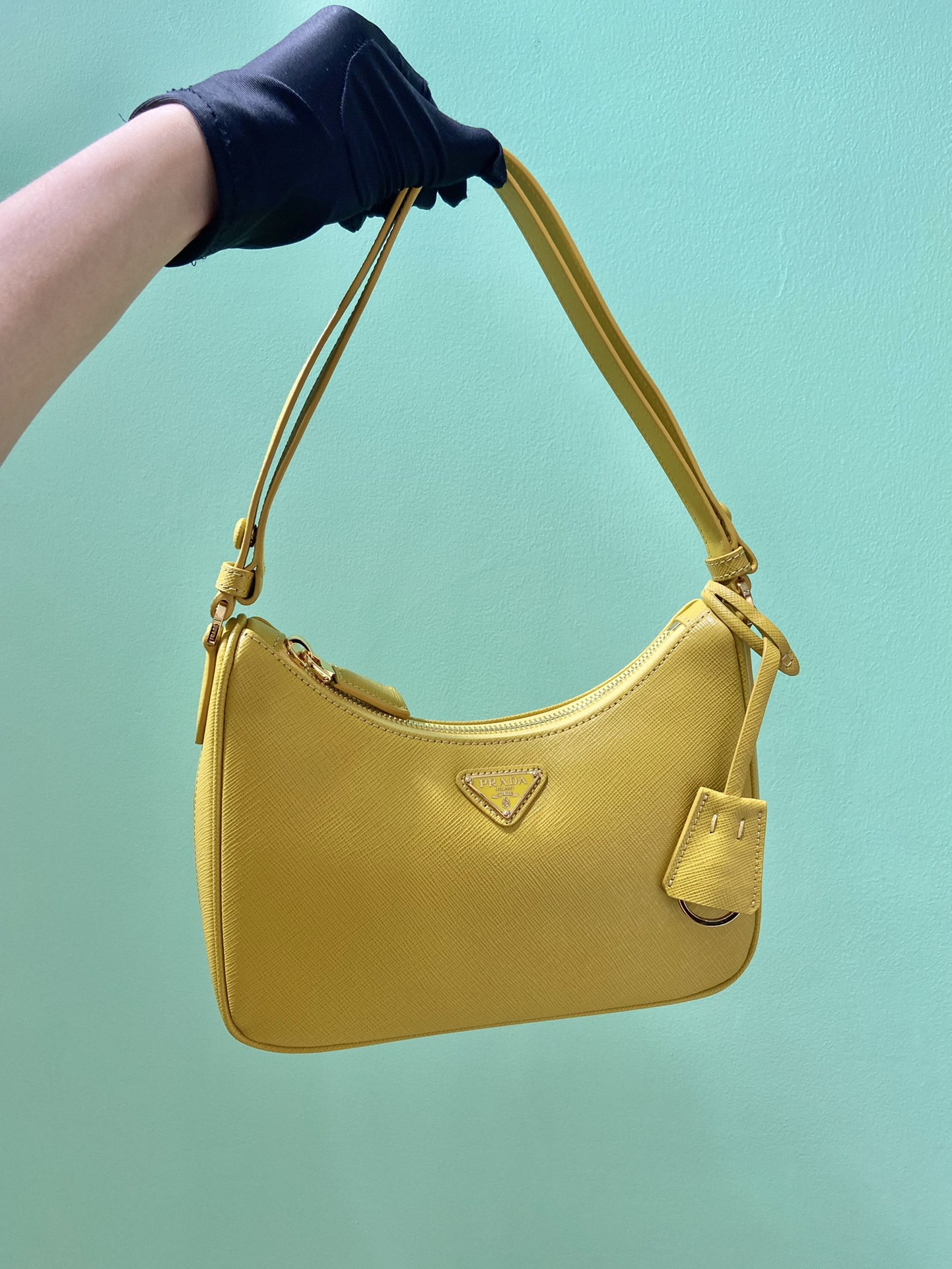Pra*a re-edition saffiano leather mini bag